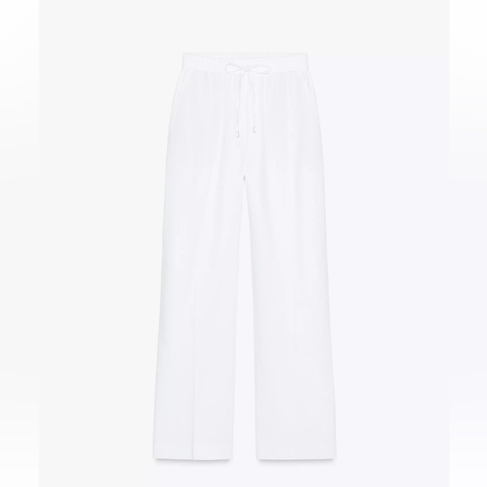 Zara White Wide Leg Pants